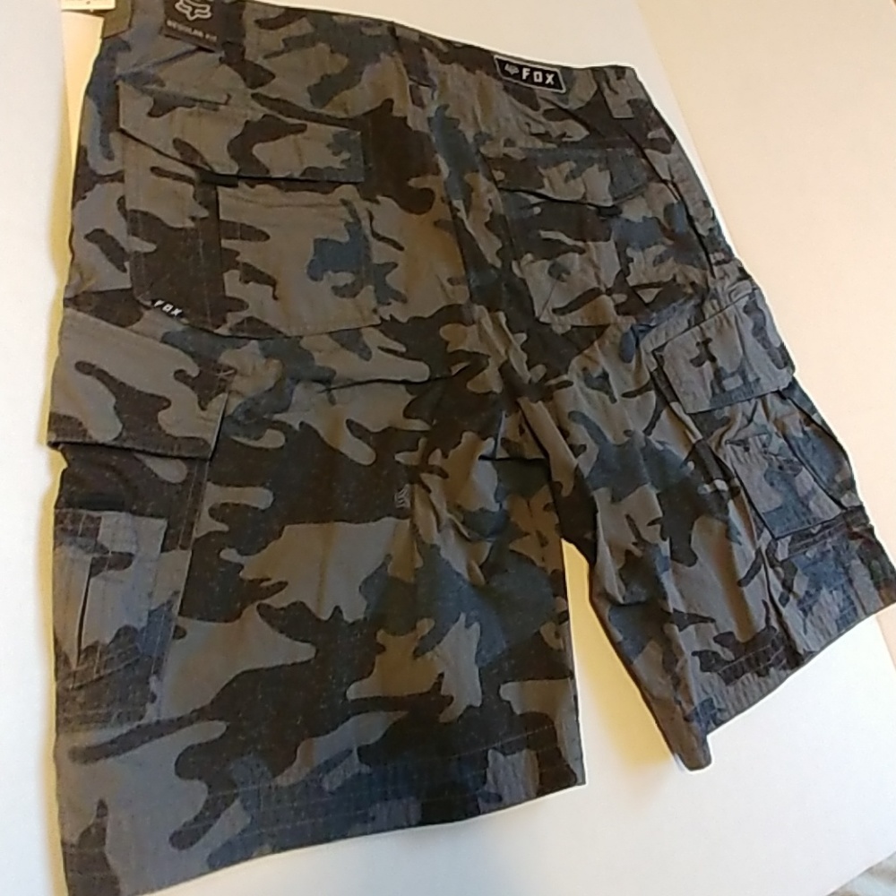 Shades of grey camo Fox cargo shorts